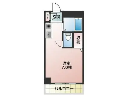 第7三井ビル(ワンルーム/3階)の間取り写真