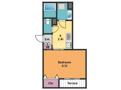 パークフロント代々木(1K/1階)の間取り写真