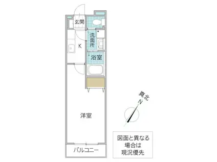 ルーチェ春日(1K/5階)の間取り写真