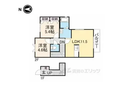 シャーメゾンコトー(2LDK/2階)の間取り写真