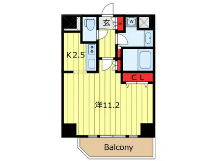 ダイナシティ文京根津(1K/6階)の間取り写真