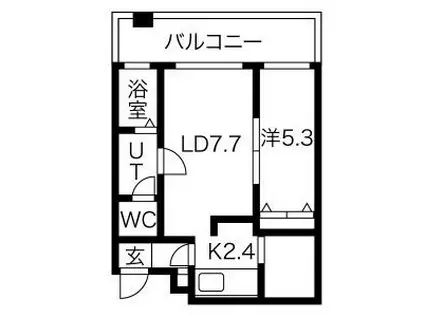 オタルベイサイドシティ7(1LDK/1階)の間取り写真