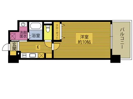 ヴァローレ汐見(1K/3階)の間取り写真