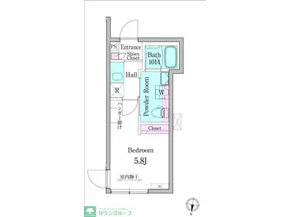 デュオメゾン阿佐ヶ谷(1K/2階)の間取り写真