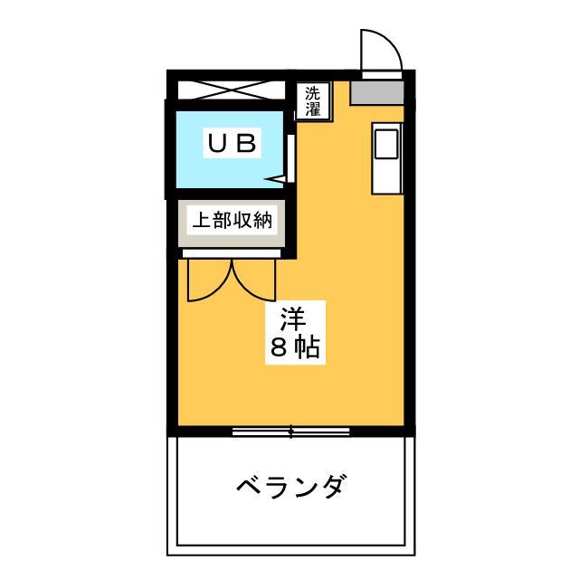 メゾンドラフィット(ワンルーム/2階)の間取り写真