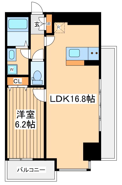 トキオ国立タワー(1LDK/11階)の間取り写真