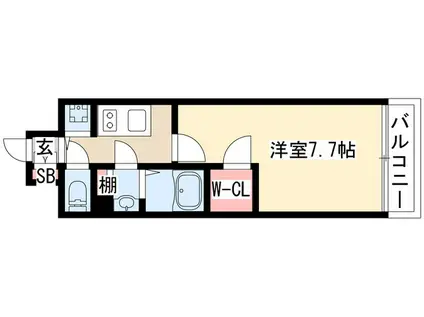 プレサンス新栄町ギャラント(1K/12階)の間取り写真