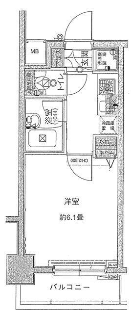 パレステュディオ小石川後楽園(1K/4階)の間取り写真