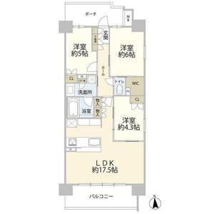 オープンレジデンシア桜通筒井(3LDK/6階)の間取り写真