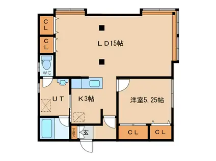 PROCEED(1LDK/2階)の間取り写真