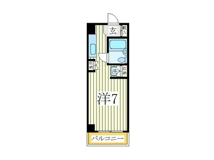 パレススクリプト北柏(ワンルーム/3階)の間取り写真