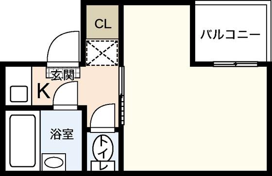 コスモスビル(1K/7階)の間取り写真