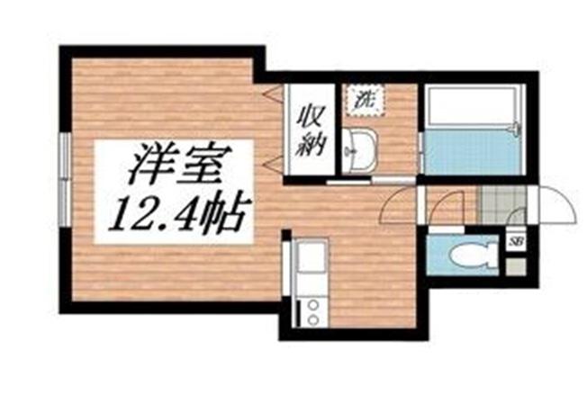 シャングリラ恵み野(1K/1階)の間取り写真