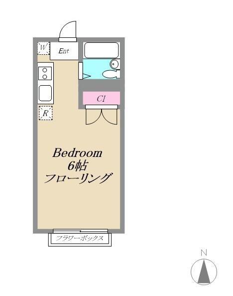 アーバン・パレス(ワンルーム/1階)の間取り写真