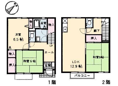 プレシオ海田(3LDK/1階)の間取り写真