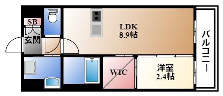 ハーモニーレジデンス名古屋 イースト(1LDK/10階)の間取り写真