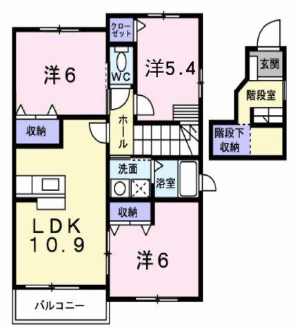 アヴェニール壱番館(3LDK/2階)の間取り写真