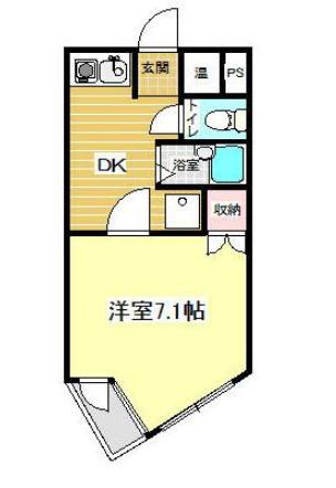 エスポ・アール(1K/2階)の間取り写真