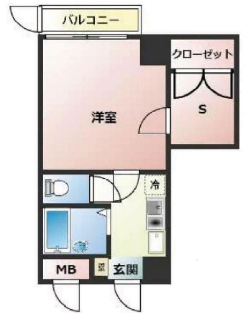 ヴェルステージ茅場町(1SK/1階)の間取り写真