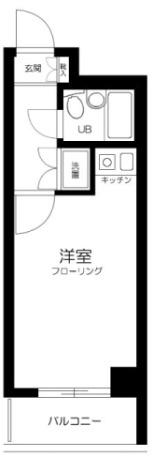 ライオンズマンション中野東(ワンルーム/5階)の間取り写真