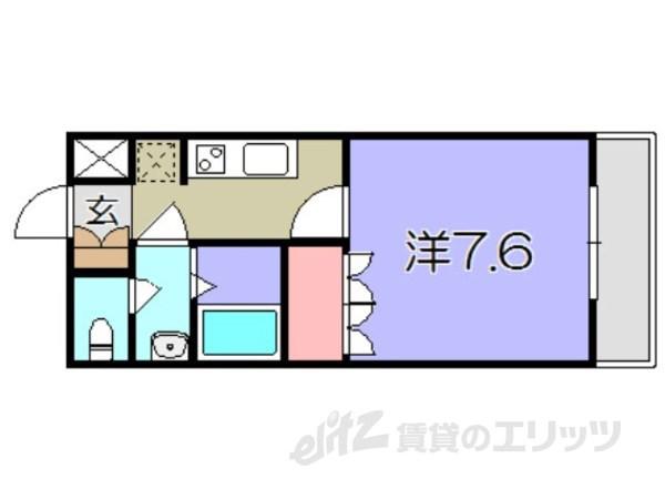 シャトーグリーンII(1K/2階)の間取り写真