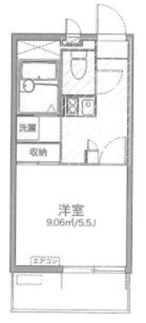 レオパレスアルメリア(1K/3階)の間取り写真