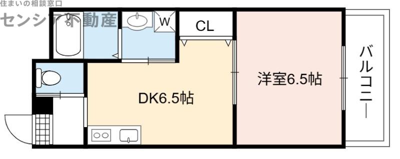 セジュール野江(1LDK/5階)の間取り写真