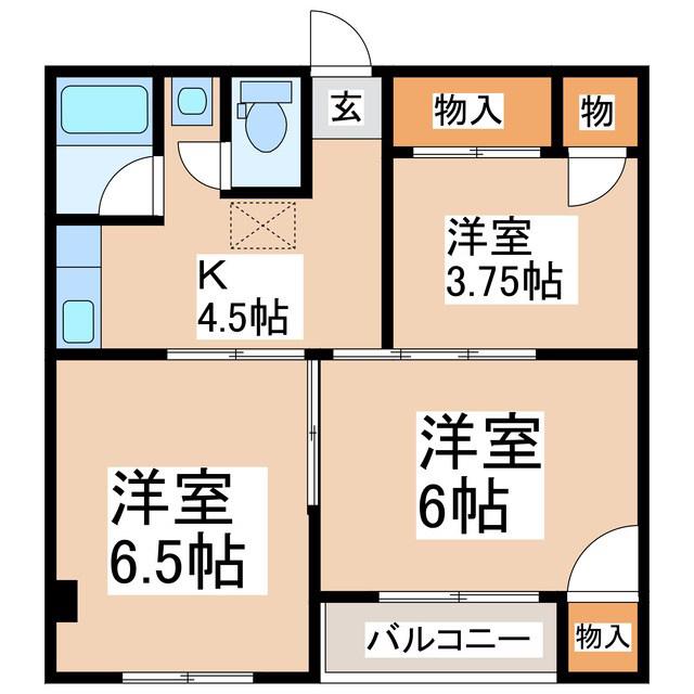 セントラルビル(3K/3階)の間取り写真