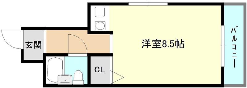 メゾンエマーブル(1K/3階)の間取り写真