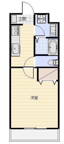 マンション秀(1K/1階)の間取り写真