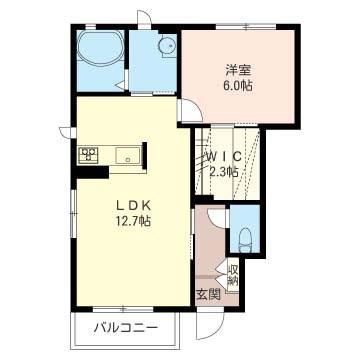 ベルーノ(1LDK/1階)の間取り写真
