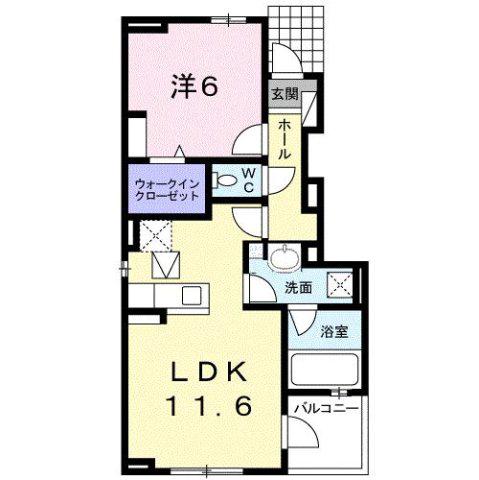 ハーモニーガーデン(1LDK/1階)の間取り写真
