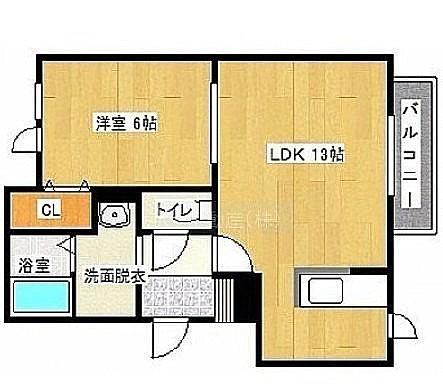 カーサフェリーチェ新中野(1LDK/1階)の間取り写真