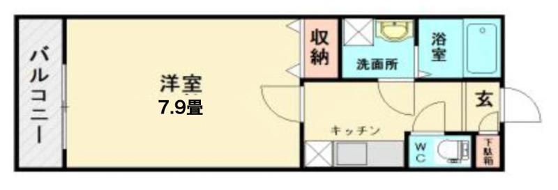 ライラック町田(1K/1階)の間取り写真