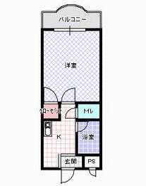 ワンルーム千寿(1K/3階)の間取り写真
