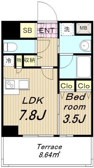 エミリブ池袋(1DK/5階)の間取り写真