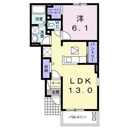 プリマ ヴェーラ(1LDK/1階)の間取り写真