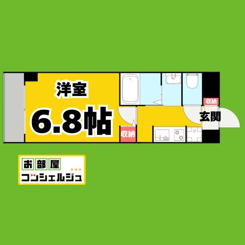 NANI LEI(1K/2階)の間取り写真