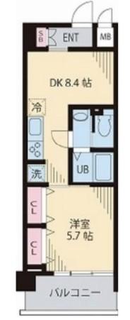 ルーチェ茗荷谷(1DK/3階)の間取り写真