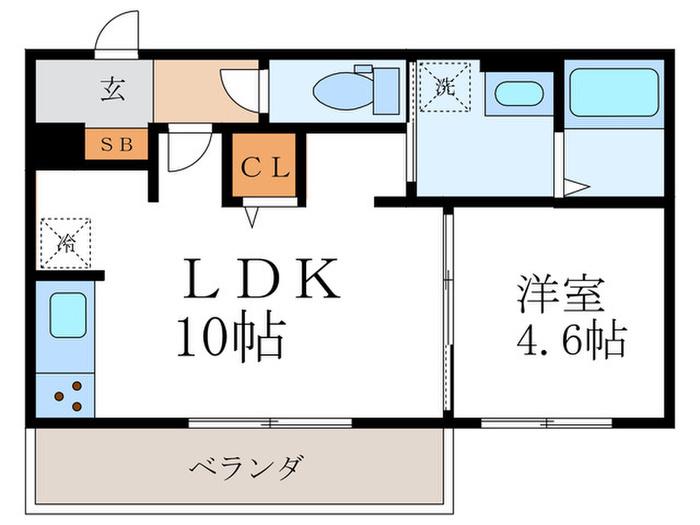 フォルトゥーナ(1LDK/3階)の間取り写真