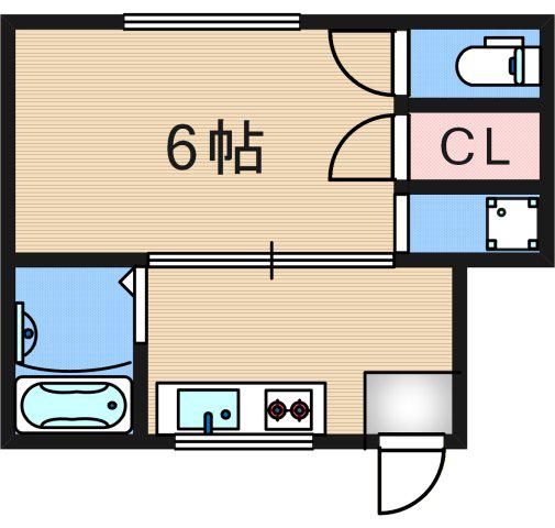 野田文化(1K/1階)の間取り写真