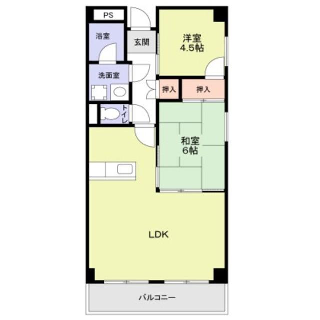 ドリーム中加賀屋(2SLDK/5階)の間取り写真