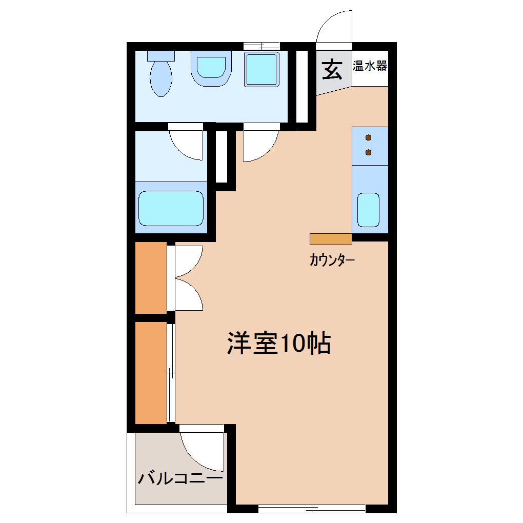 シングルパラード24(1K/3階)の間取り写真