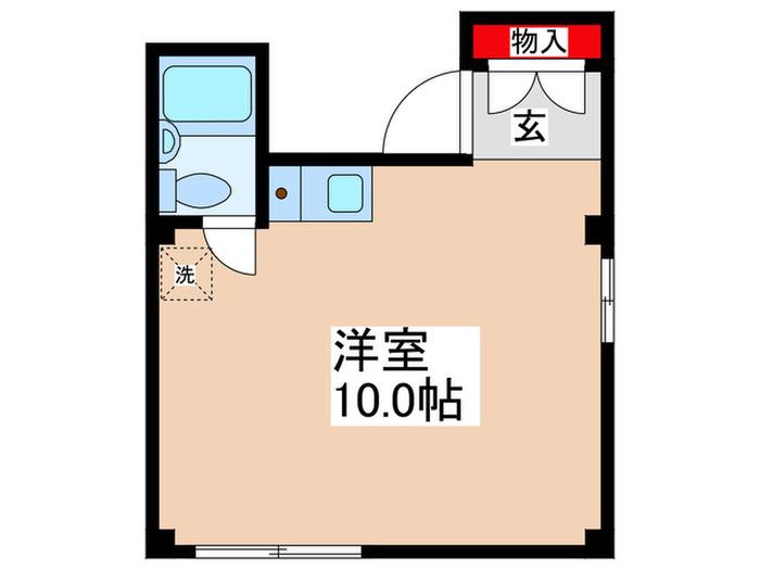 ジョイフルマンション(ワンルーム/4階)の間取り写真