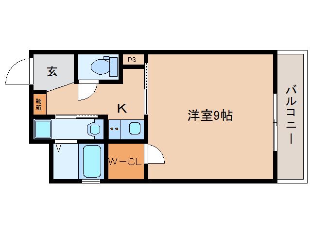 RA-COLON(1K/3階)の間取り写真