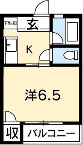 北條マンション(1K/3階)の間取り写真