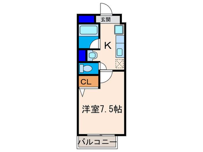CENT VILLA(1K/4階)の間取り写真
