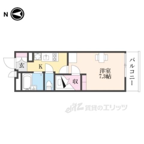 レオパレス奏律(1K/1階)の間取り写真