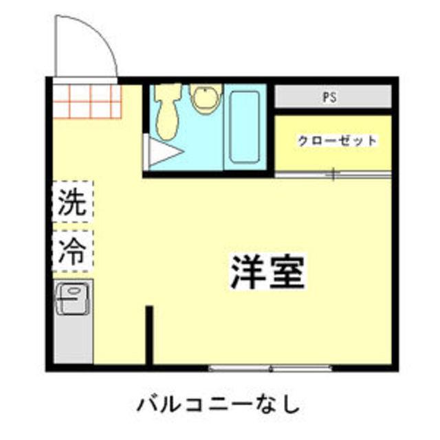 第2アベニュー八木(1K/2階)の間取り写真