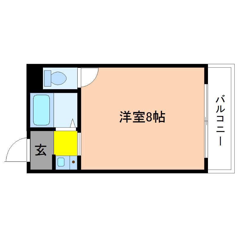 サンライズハイツ2(1K/5階)の間取り写真